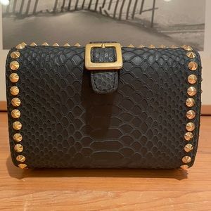 CC Skye Studded Snakeskin Clutch